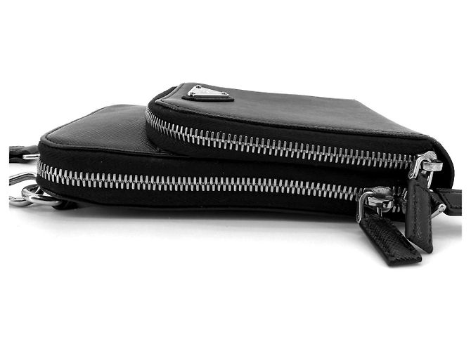 Prada Custodia per smartphone in pelle Saffiano nera - vista 5