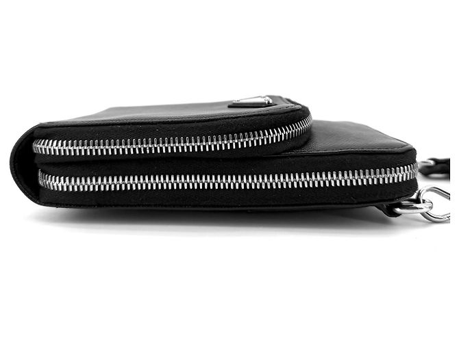 Prada Custodia per smartphone in pelle Saffiano nera - vista 6