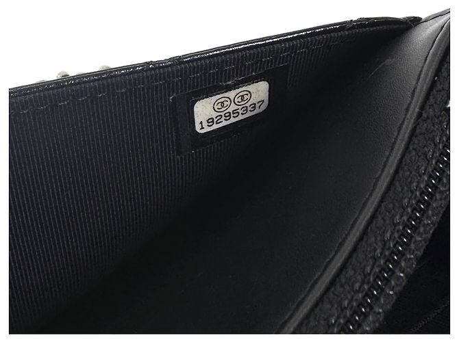 Chanel Borsa a tracolla con catena Classic WOC Nero Argento - vista 11