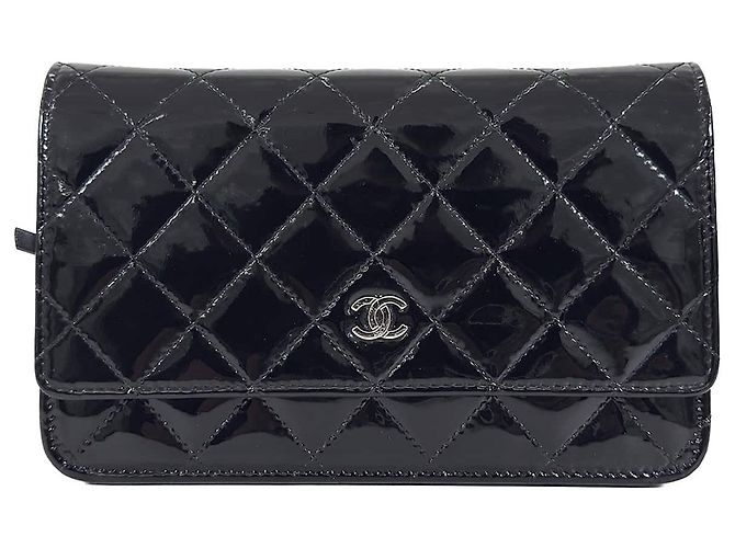 Chanel Borsa a tracolla con catena Classic WOC Nero Argento - vista 4