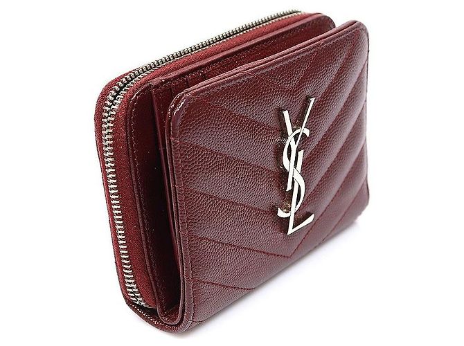 Autre Marque Cartera compacta con cierre de cremallera Burgundy - vista 2