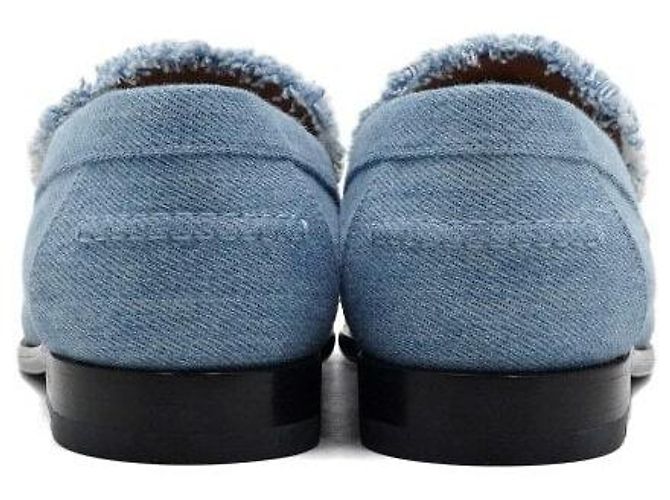 Hermès Mocasines para mujer Blue Denim Kelly Buckle - vista 7