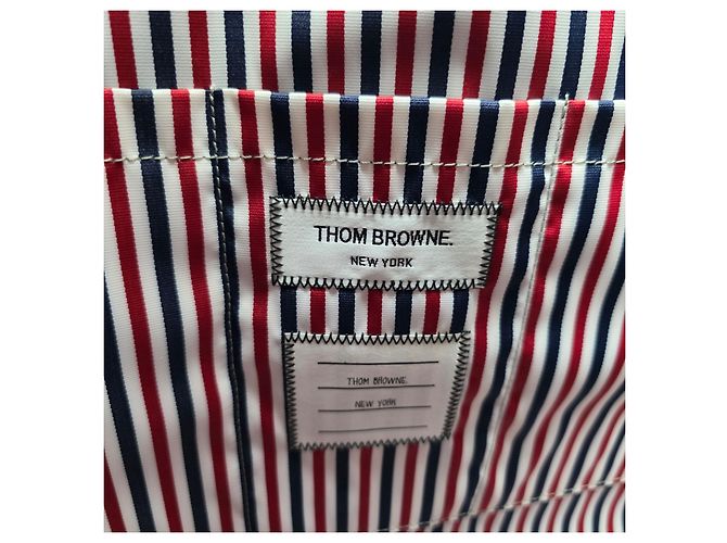 Thom Browne Borsa Tote Verticale in Grana Pebble - vista 7