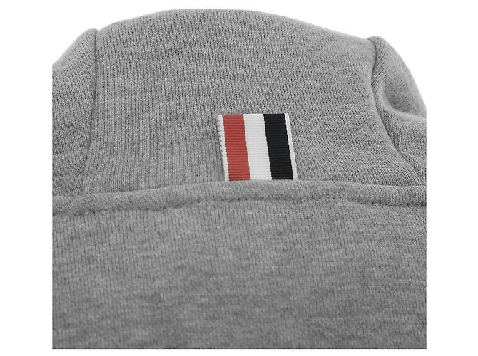 Thom Browne Oversized Zip-Up Hoodie mit klassischen Diagonalstreifen - Ansicht 11