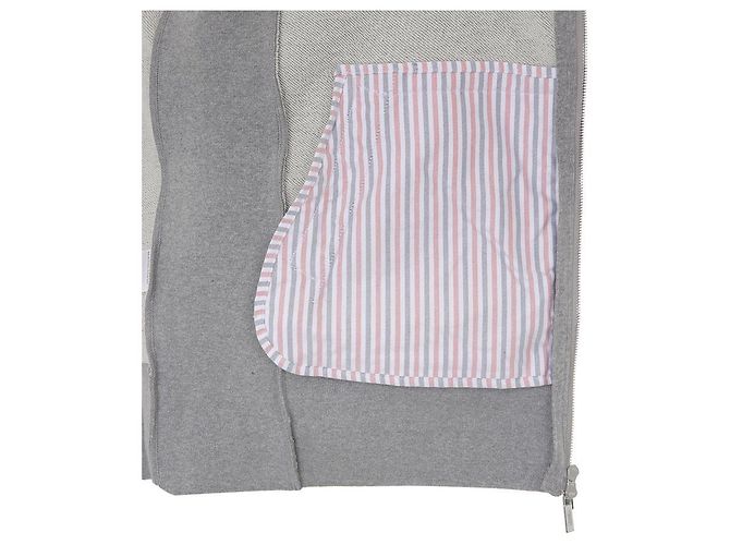 Thom Browne Oversized Zip-Up Hoodie mit klassischen Diagonalstreifen - Ansicht 12
