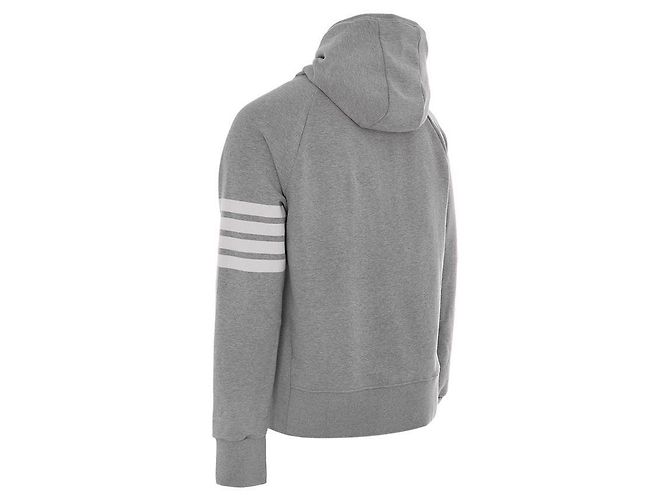 Thom Browne Oversized Zip-Up Hoodie mit klassischen Diagonalstreifen - Ansicht 5