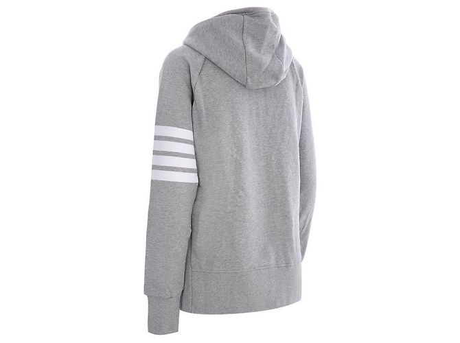 Thom Browne Felpa con cappuccio e zip a righe diagonali classiche - vista 5