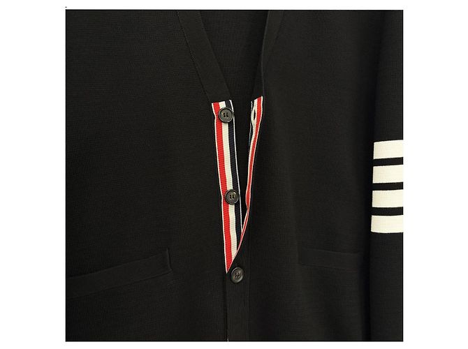 Thom Browne Diagonal Armband Milano Cardigan Schwarz - Ansicht 10