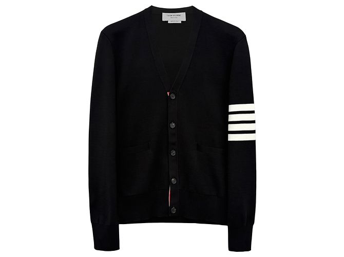 Thom Browne Diagonal Armband Milano Cardigan Schwarz - Ansicht 7