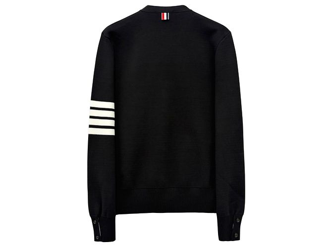Thom Browne Diagonal Armband Milano Cardigan Schwarz - Ansicht 8