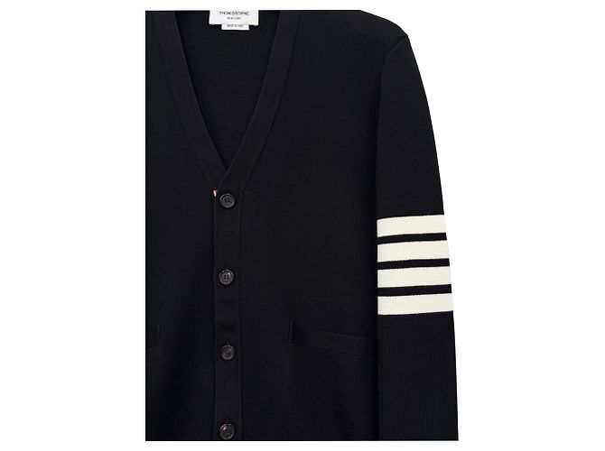 Thom Browne Diagonal Armband Milano Cardigan Schwarz - Ansicht 9