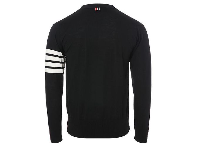 Thom Browne Klassischer Cardigan aus Merinowolle mit diagonalem Armband - Ansicht 6