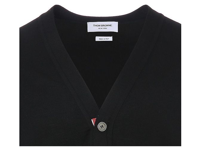 Thom Browne Klassischer Cardigan aus Merinowolle mit diagonalem Armband - Ansicht 7