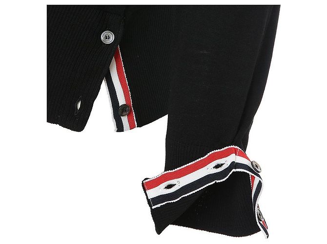 Thom Browne Klassischer Cardigan aus Merinowolle mit diagonalem Armband - Ansicht 9