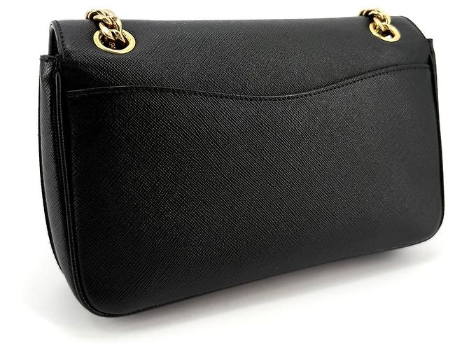 Prada Borsa a tracolla con patta e catena in Saffiano - vista 5