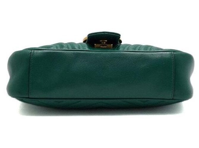 Gucci Borsa a tracolla con catena matelassé chevron verde AABZC - vista 7