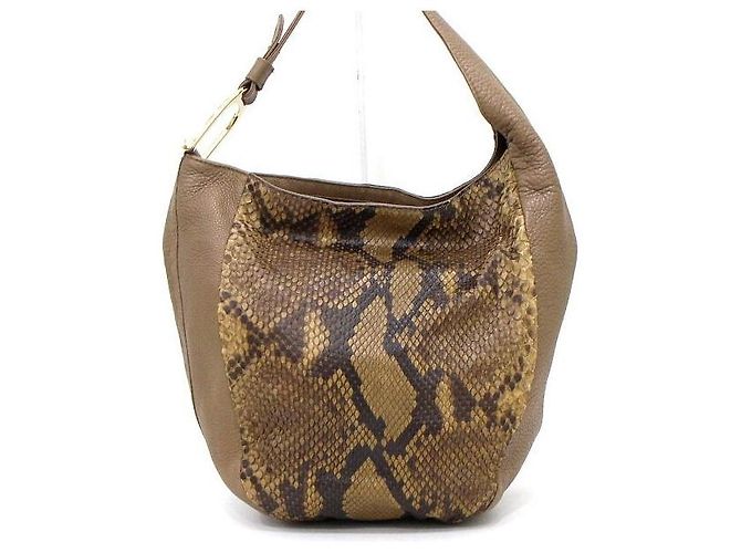 Gucci Brown Python Greenwich Shoulder Bag - view 2
