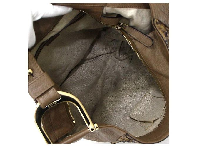 Gucci Brown Python Greenwich Shoulder Bag - view 7