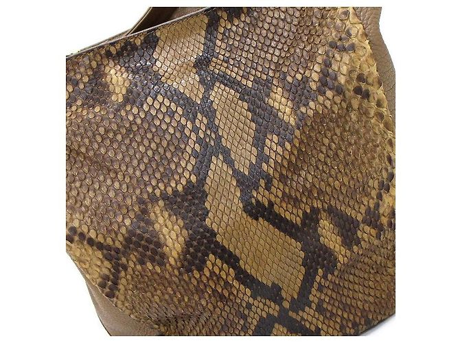 Gucci Brown Python Greenwich Shoulder Bag - view 8