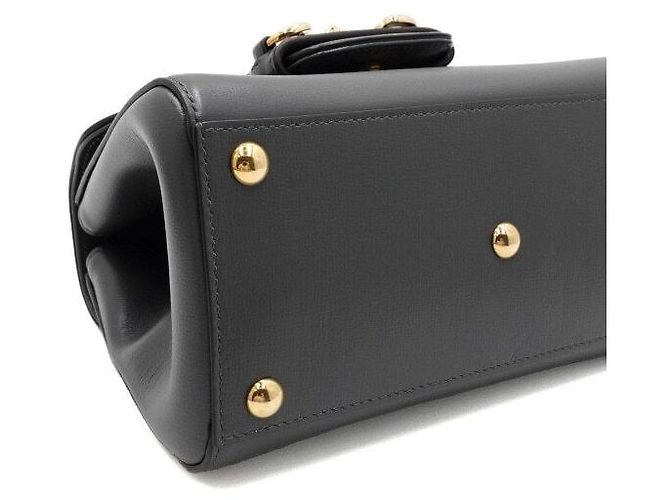 Gucci Borsa a mano e a tracolla Horsebit Mini Dark Grey con manico superiore - vista 9