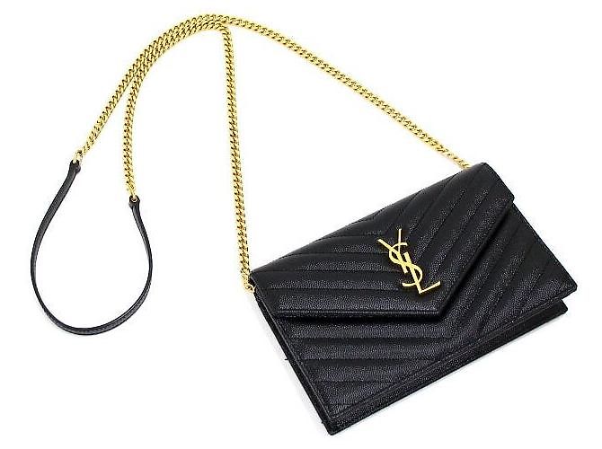Autre Marque Borsa a tracolla Monogram Envelope Cassandra WOC con catena dorata - vista 11