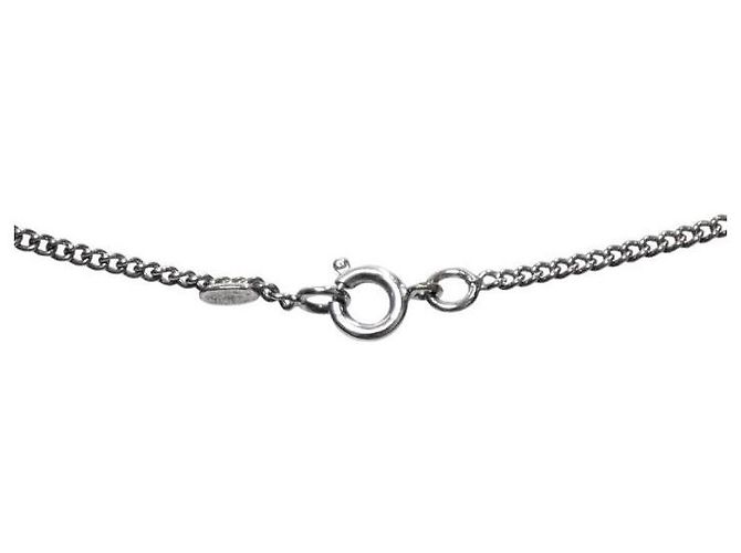 Chanel Collana CC Argento Nera - vista 3