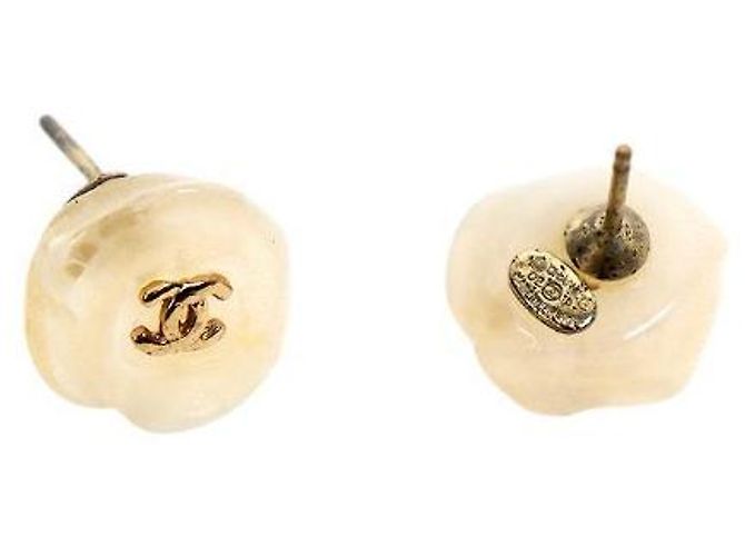 Chanel Orecchini Gold CC Camellia - vista 4