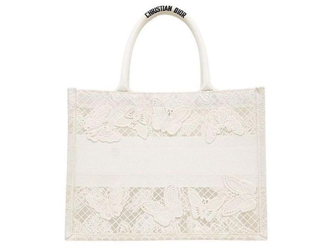Dior Borsa Book Tote Medium con Ricamo a Farfalla - vista 3