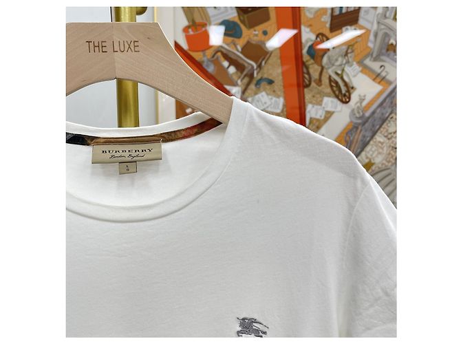 Burberry Crewneck T-Shirt mit besticktem Logo Weiß - Ansicht 3