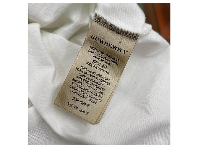 Burberry Crewneck T-Shirt mit besticktem Logo Weiß - Ansicht 9