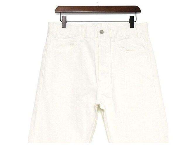 Céline Pantaloni in denim di cotone bianchi da uomo - vista 2