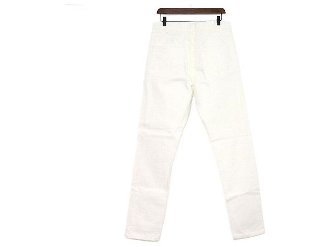 Céline Pantaloni in denim di cotone bianchi da uomo - vista 4