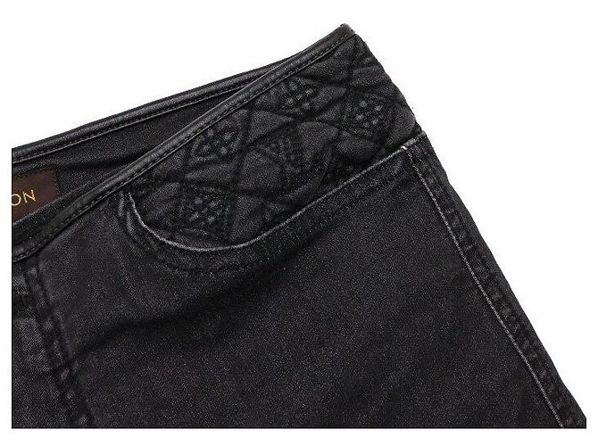 Louis Vuitton Pantalones acolchados de algodón con monograma para mujer - Denim negro - vista 6