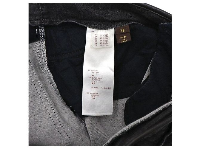 Louis Vuitton Pantalones acolchados de algodón con monograma para mujer - Denim negro - vista 7
