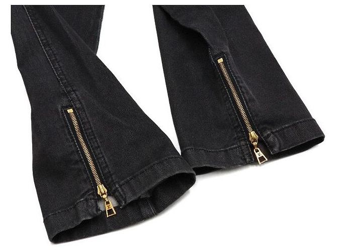 Louis Vuitton Pantalones acolchados de algodón con monograma para mujer - Denim negro - vista 8