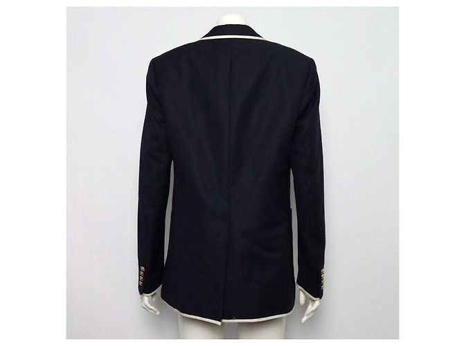 Céline Tailored Wool Women's Jacket Dark Navy - view 4