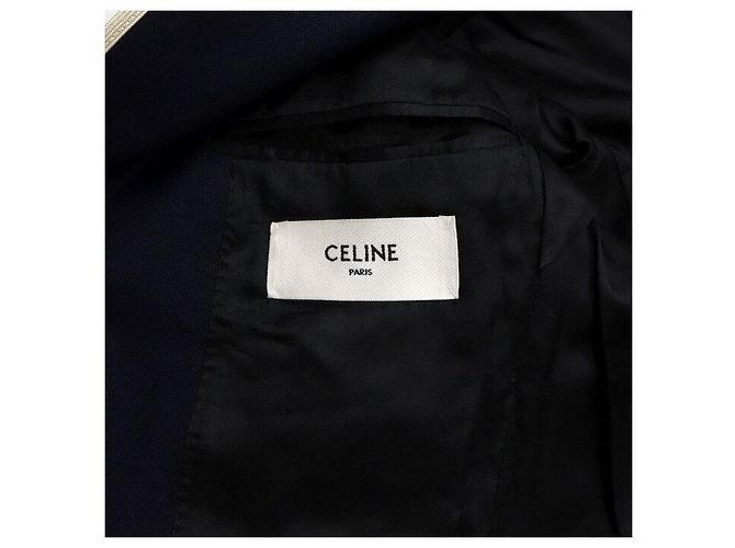 Céline Tailored Wool Women's Jacket Dark Navy - view 6