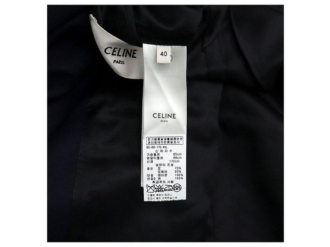 Céline Tailored Wool Women's Jacket Dark Navy - view 7