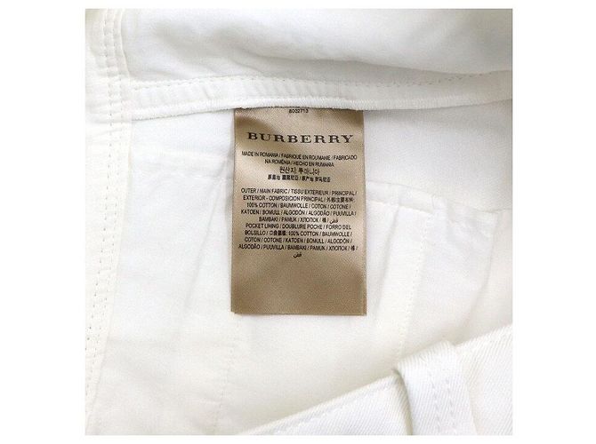 Burberry Pantalones de algodón de cintura alta para mujer - vista 6