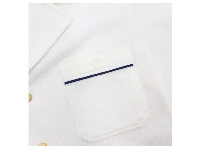 Céline Triope Gold Button Pique Polo Women Shirt - view 6
