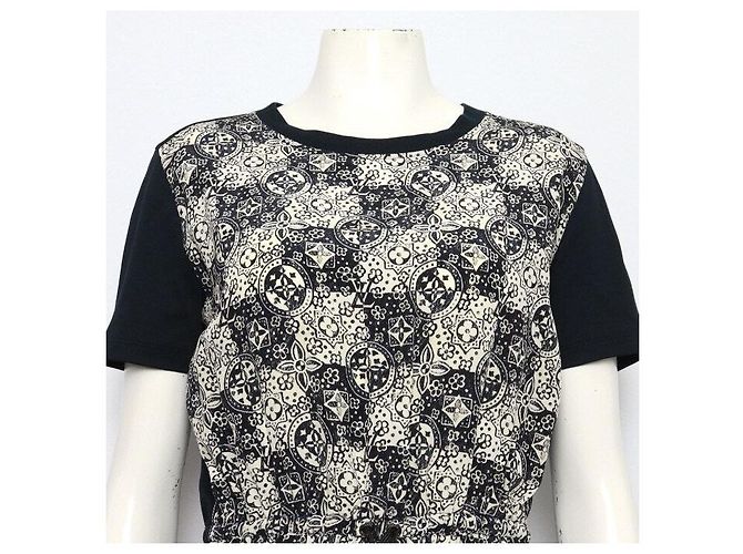 Louis Vuitton Abito in seta e cotone monogram nero - vista 2