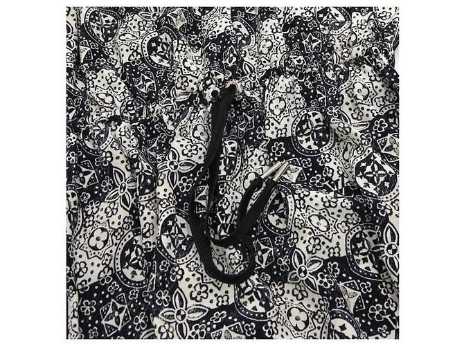 Louis Vuitton Abito in seta e cotone monogram nero - vista 6