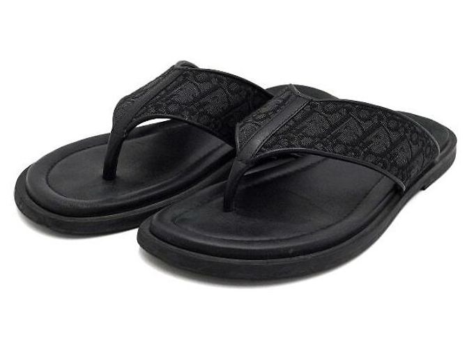Dior Sandali mule da uomo Alias in jacquard Oblique nero - vista 3