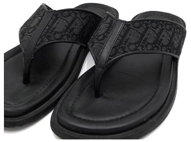 Dior Sandali mule da uomo Alias in jacquard Oblique nero - vista 6