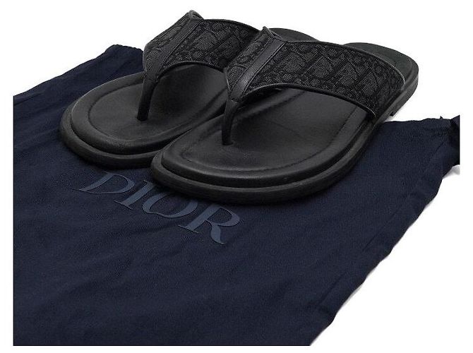 Dior Sandali mule da uomo Alias in jacquard Oblique nero - vista 9