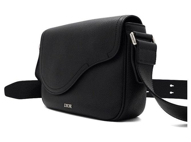 Dior Mini borsa a tracolla saddle in pelle nera da uomo - vista 2