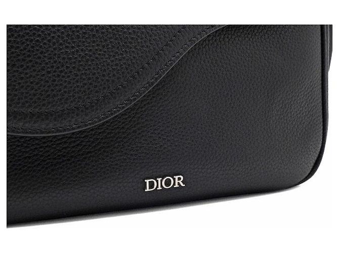 Dior Mini borsa a tracolla saddle in pelle nera da uomo - vista 9