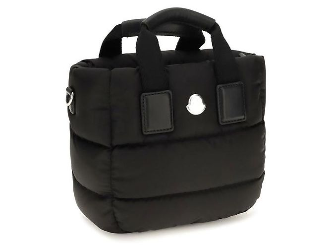 Mini borsa Moncler Caradoc in nylon nero - vista 2