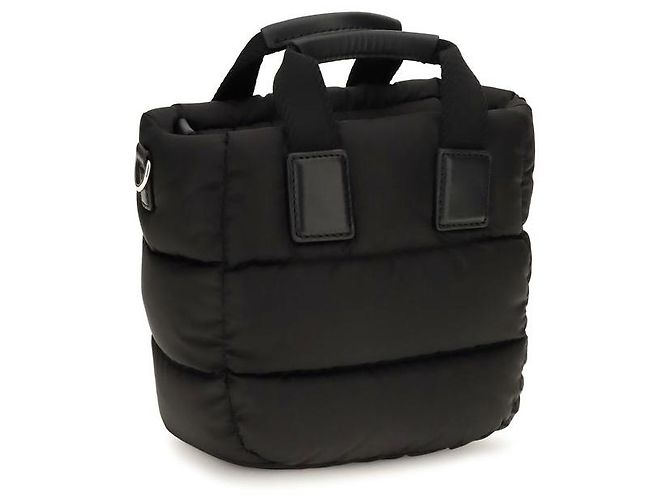 Mini borsa Moncler Caradoc in nylon nero - vista 3