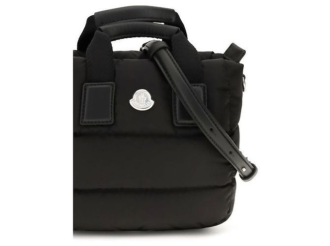 Mini borsa Moncler Caradoc in nylon nero - vista 4